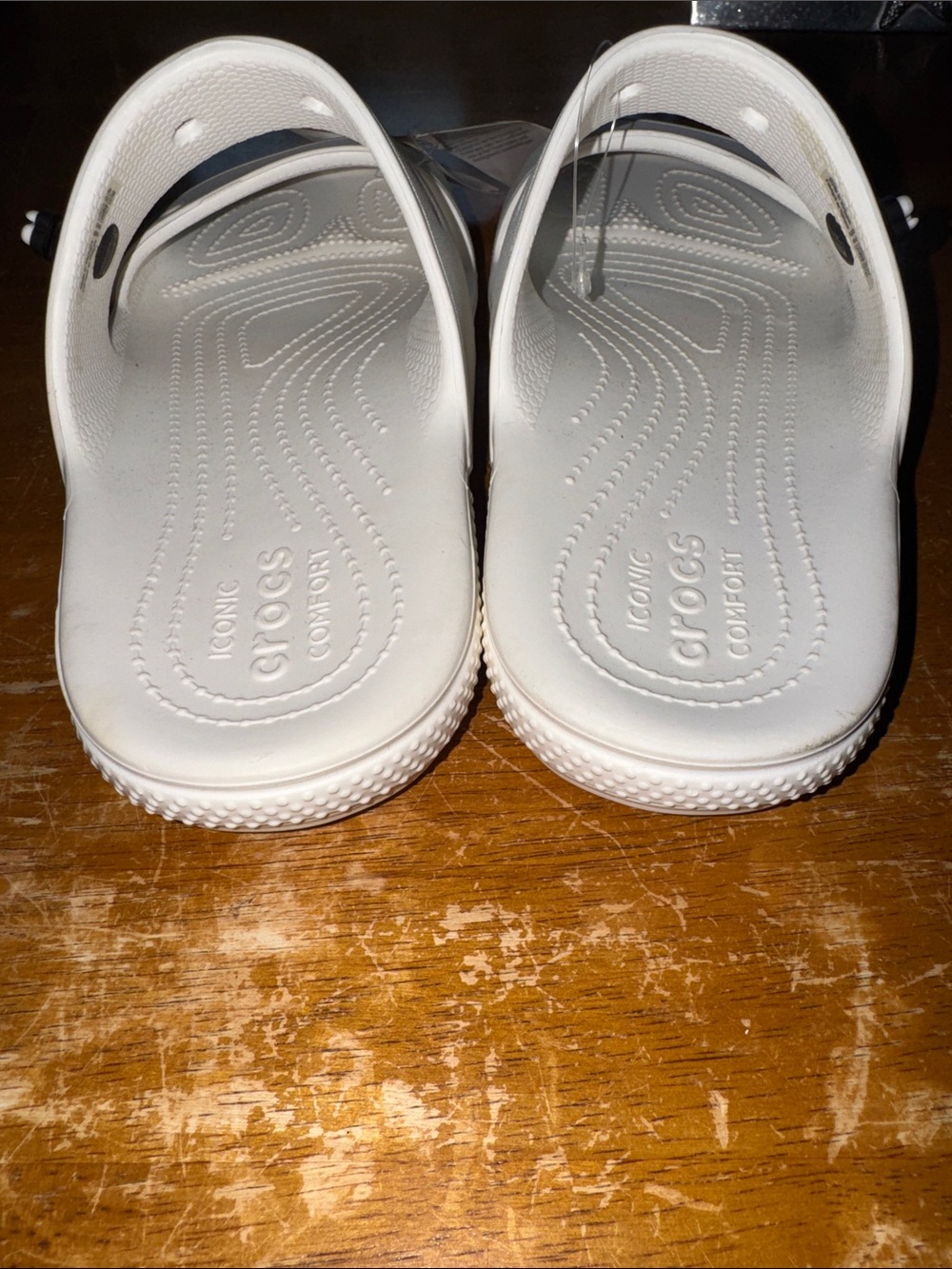 Crocs White Slides Size 10 NWT - Picture 3 of 4